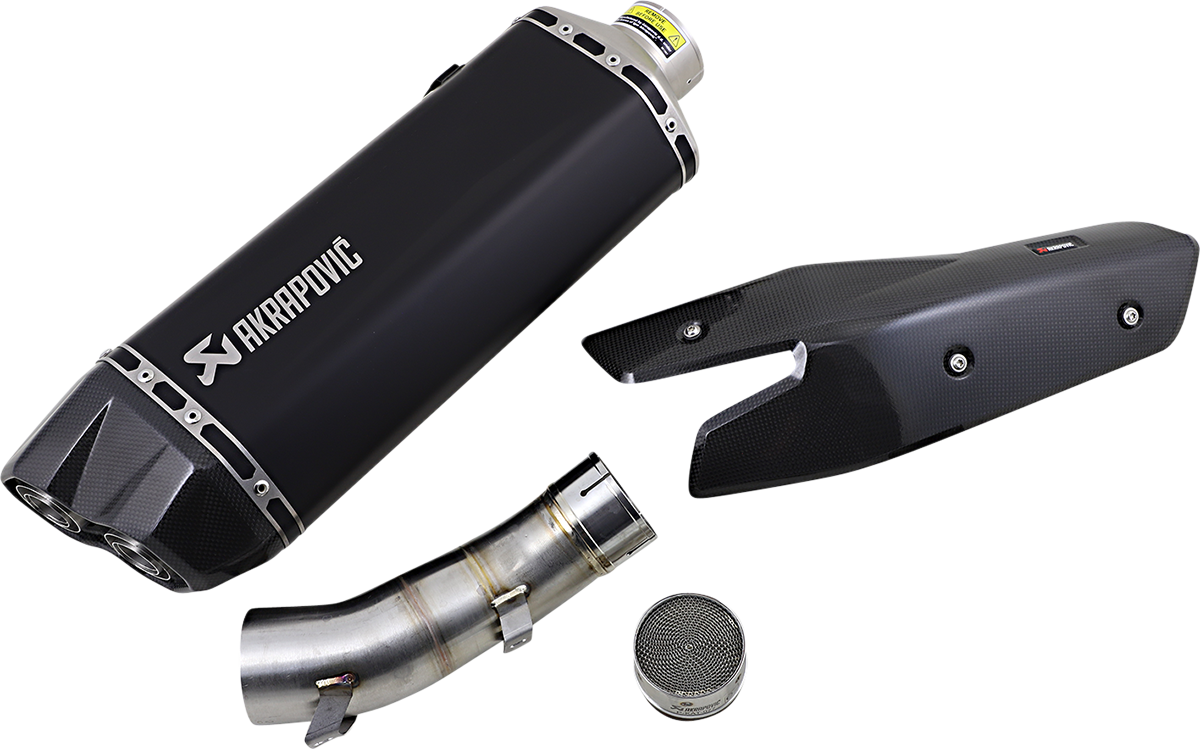 Akrapovic Exhaust Kawasaki ZH2 2020-2024 Black Muffler in Titanium S-K10SO25-HGITBL