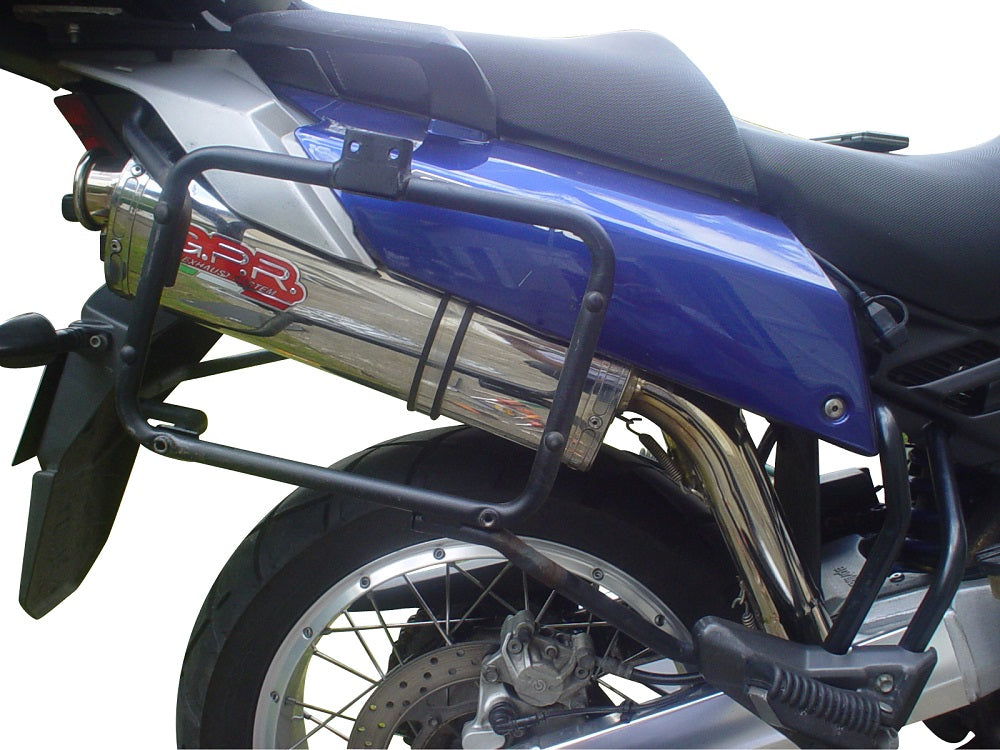 GPR Exhaust for Aprilia Etv Caponord 1000 Rally 2001-2007, Trioval, Dual slip-on Including Removable DB Killers and Link Pipes