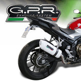 GPR Exhaust System Honda CB500X 2016-2018, Albus Evo4, Slip-on Exhaust Including Removable DB Killer and Link Pipe