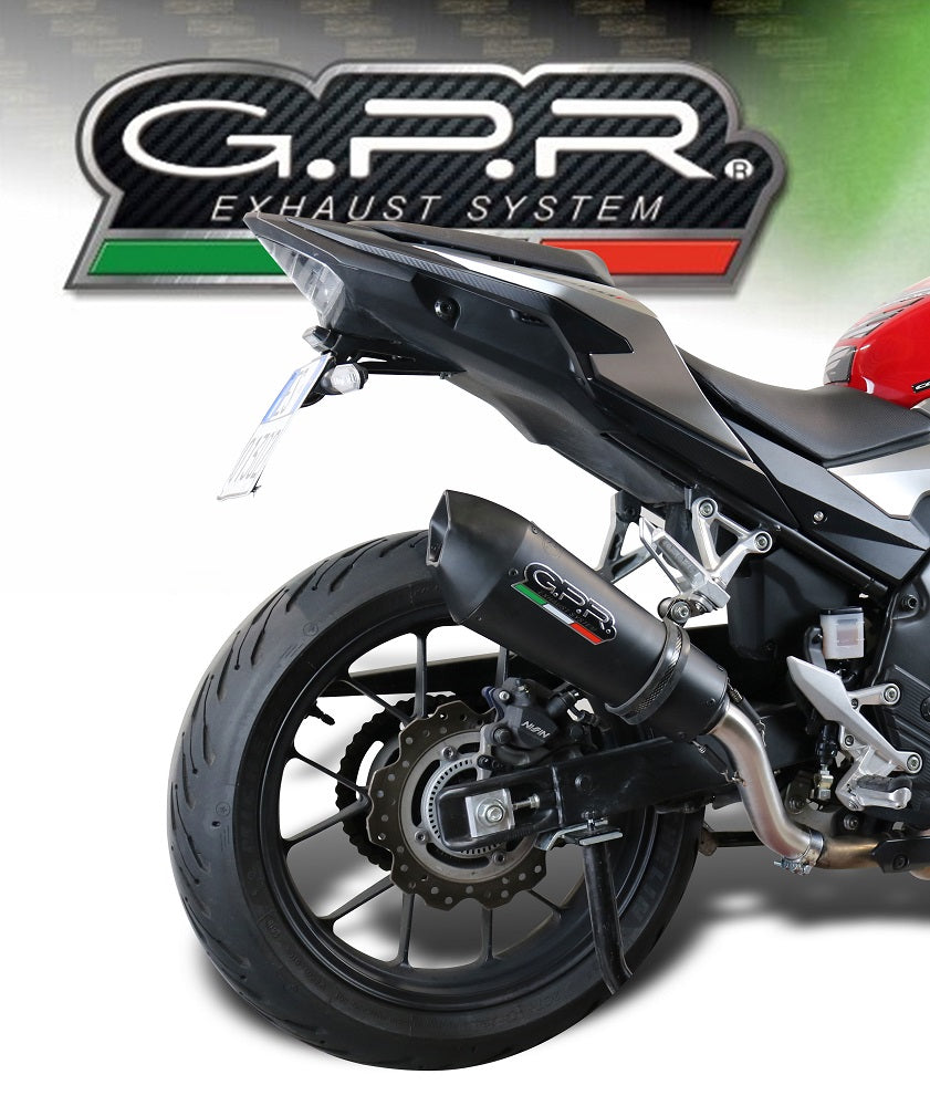 GPR Exhaust System Honda CB500X 2013-2015, Gpe Ann. Black titanium, Slip-on Exhaust Including Removable DB Killer and Link Pipe