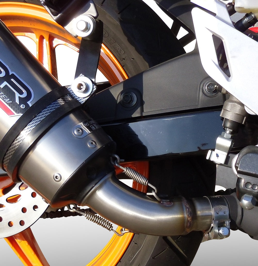 GPR Exhaust System Honda CBR125R 2011-2016, M3 Titanium Natural, Slip-on Exhaust Including Removable DB Killer and Link Pipe