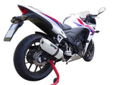 GPR Exhaust System Honda CBR500R 2012-2016, Albus Ceramic, Slip-on Exhaust Including Removable DB Killer and Link Pipe