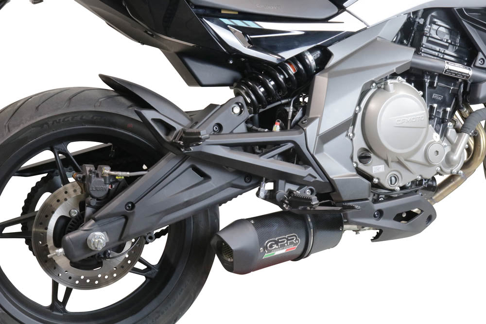 GPR Exhaust System Cf Moto 650 Mt 2021-2023, Furore Poppy, Slip-on Exhaust Including Link Pipe and Removable DB Killer