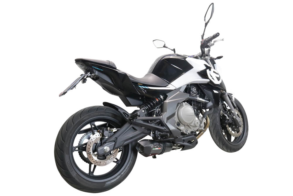 GPR Exhaust System Cf Moto 650 Mt 2019-2020, Gpe Ann. Poppy, Slip-on Exhaust Including Link Pipe and Removable DB Killer