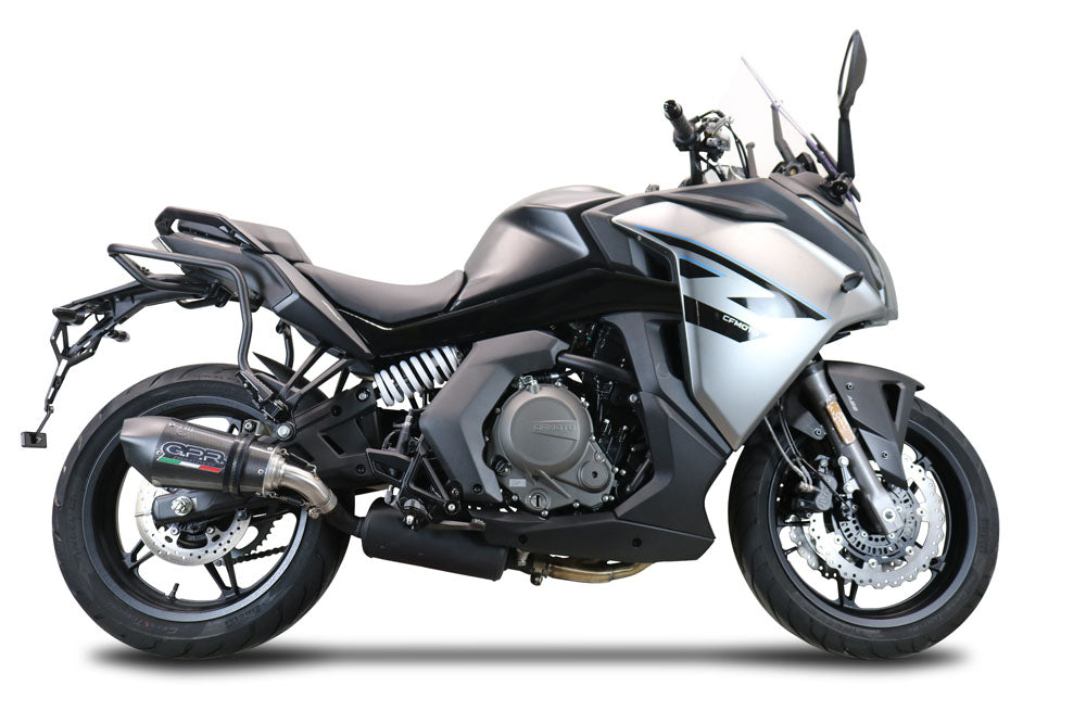 GPR Exhaust System Cf Moto 650 Gt 2022-2024, GP Evo4 Poppy, Slip-on Exhaust Including Removable DB Killer and Link Pipe