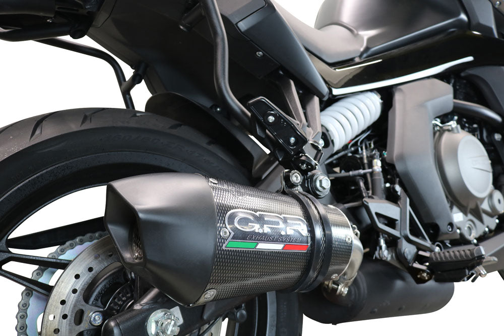 GPR Exhaust System Cf Moto 650 Gt 2022-2024, GP Evo4 Poppy, Slip-on Exhaust Including Removable DB Killer and Link Pipe