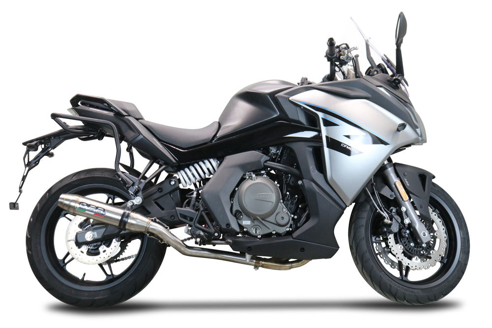 GPR Exhaust System Cf Moto 650 Gt 2022-2024, Deeptone Inox, Slip-on Exhaust Including Link Pipe and Removable DB Killer