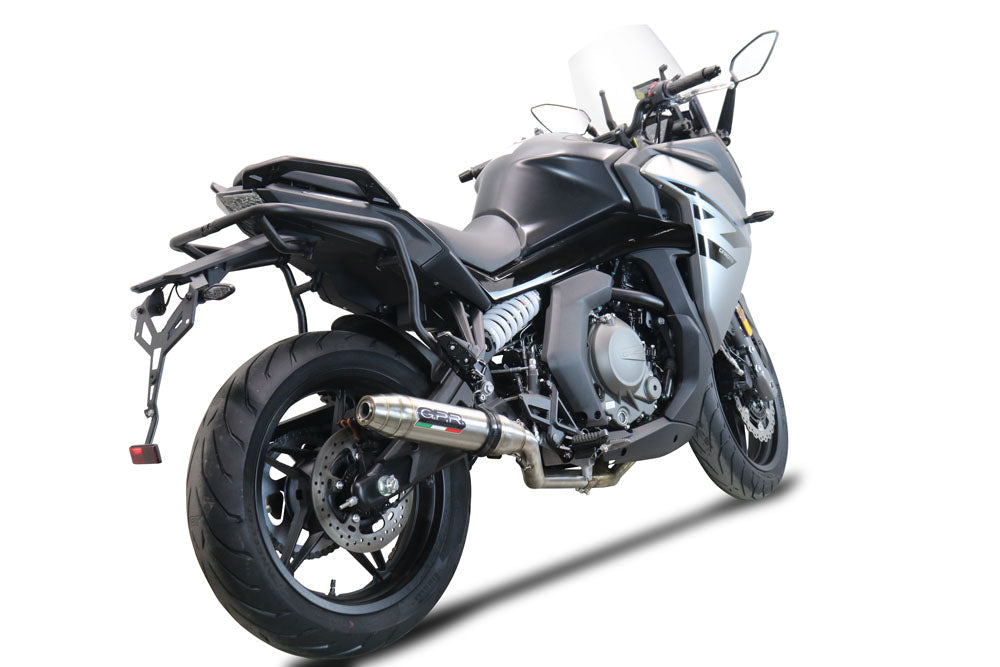 GPR Exhaust System Cf Moto 650 Gt 2022-2024, Deeptone Inox, Slip-on Exhaust Including Link Pipe and Removable DB Killer