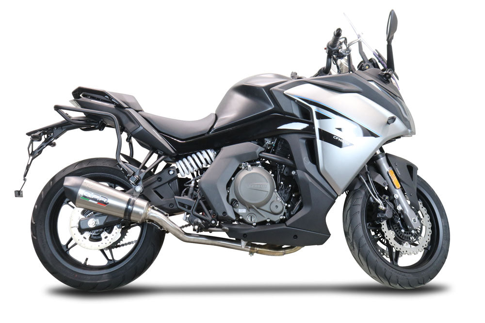 GPR Exhaust System Cf Moto 650 Gt 2022-2024, Gpe Ann. Titanium, Slip-on Exhaust Including Link Pipe and Removable DB Killer