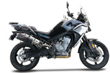 GPR Exhaust System Cf Moto 800 Mt Sport 2022-2024, Dual Poppy, Slip-on Exhaust Including Removable DB Killer and Link Pipe