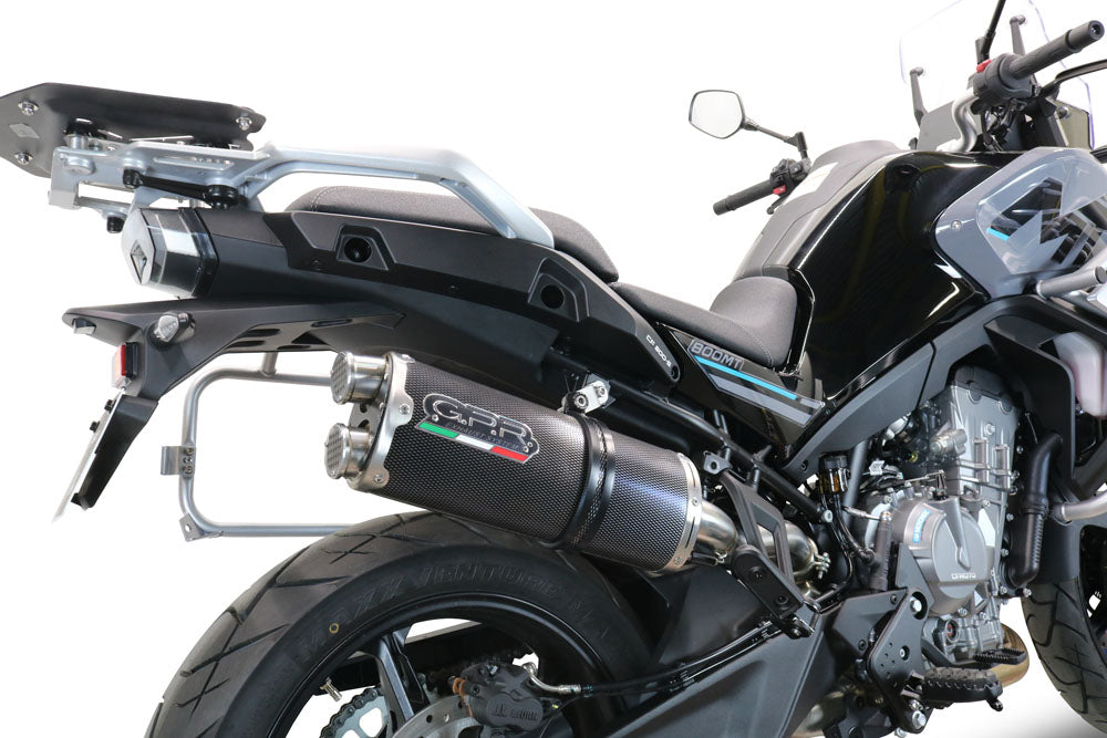 GPR Exhaust System Cf Moto 800 Mt Sport 2022-2024, Dual Poppy, Slip-on Exhaust Including Removable DB Killer and Link Pipe