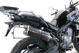 GPR Exhaust System Cf Moto 800 Mt Touring 2022-2024, Dual Poppy, Slip-on Exhaust Including Removable DB Killer and Link Pipe