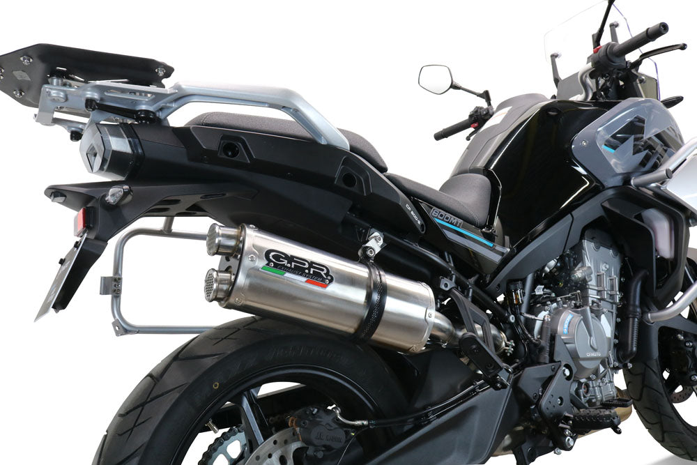 GPR Exhaust Cf Moto 800 Mt Sport 2022-2024, Dual Titanium, Slip-on Exhaust Including Removable DB Killer and Link Pipe