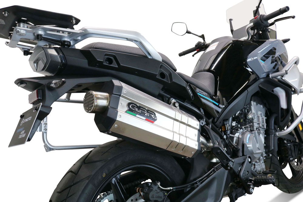 GPR Exhaust System Cf Moto 800 Mt Sport 2022-2024, DUNE Titanium, Slip-on Exhaust Including Removable DB Killer and Link Pipe