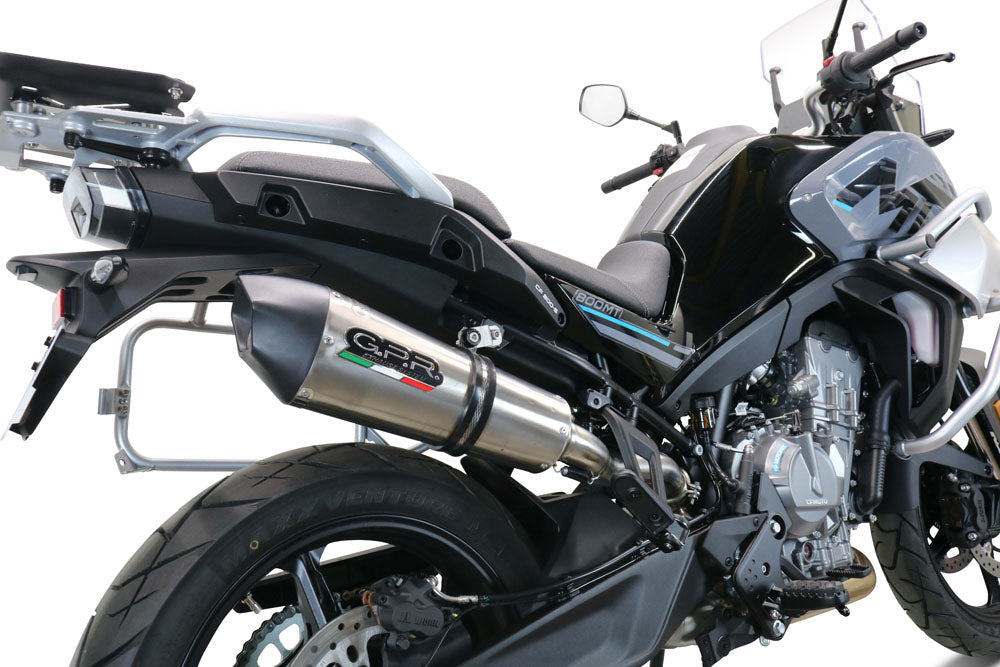 GPR Exhaust System Cf Moto 800 Mt Touring 2022-2024, GP Evo4 Titanium, Slip-on Exhaust Including Removable DB Killer and Link Pipe