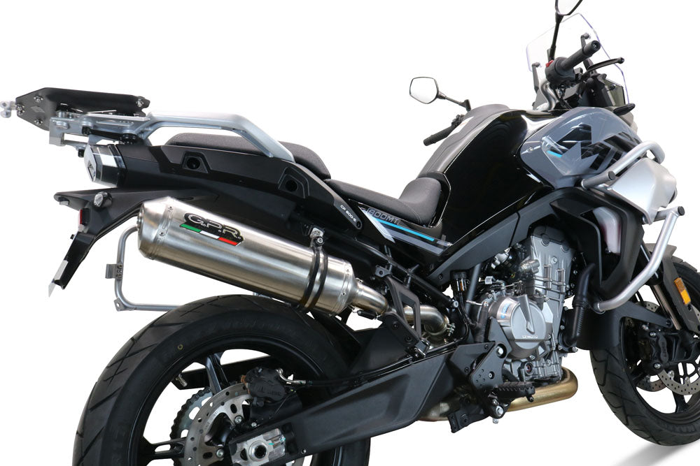 GPR Exhaust System Cf Moto 800 Mt Sport 2022-2024, Satinox , Slip-on Exhaust Including Removable DB Killer and Link Pipe