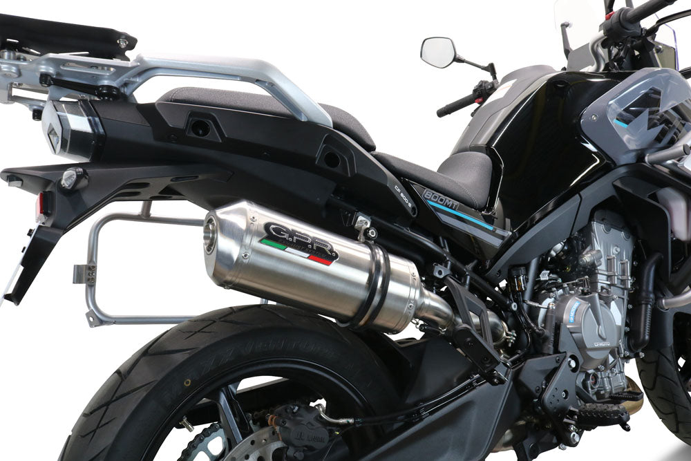 GPR Exhaust System Cf Moto 800 Mt Sport 2022-2024, Satinox , Slip-on Exhaust Including Removable DB Killer and Link Pipe