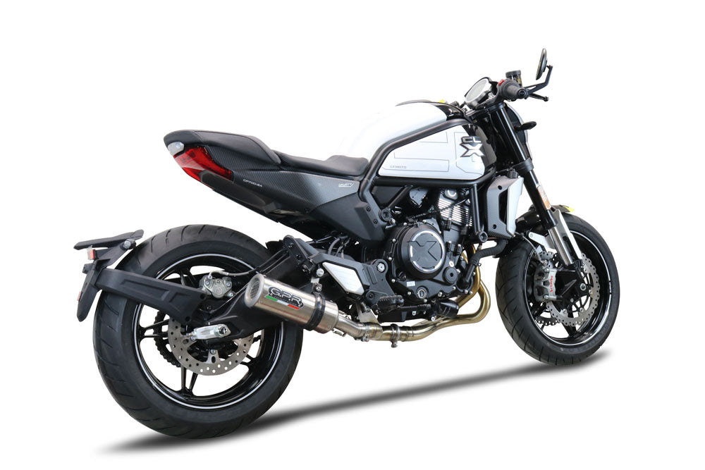 GPR Exhaust System Cf Moto 700 CL-X Adv 2022-2024, M3 Titanium Natural, Mid-Full System Exhaust Including Removable DB Killer