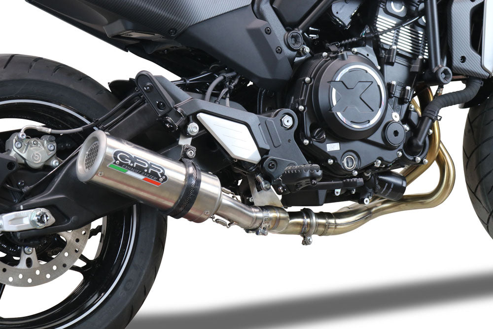 GPR Exhaust System Cf Moto 700 CL-X Adv 2022-2024, M3 Titanium Natural, Mid-Full System Exhaust Including Removable DB Killer