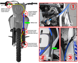 Honda XR650R 2000-2007 Front and Rear Brake Lines Polished Clear Steel Braided