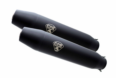 Yamaha XJ 600 Diversion 1984-1991 Exhaust GPR Silencers without link pipe Deeptone Black Cafè Racer