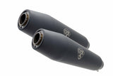 Kawasaki Zephyr 550 Zr550D 1992-1995 Exhaust GPR Silencers without link pipe Deeptone Black CafÃ¨ Racer