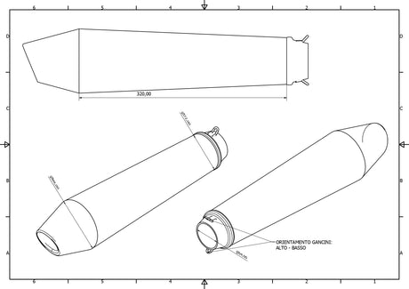 GPR Exhaust System Triumph Daytona 955 1999-2001, Vintavoge Bronze Cafè Racer, Universal silencer, Including Removable DB Killer, without Link Pipe