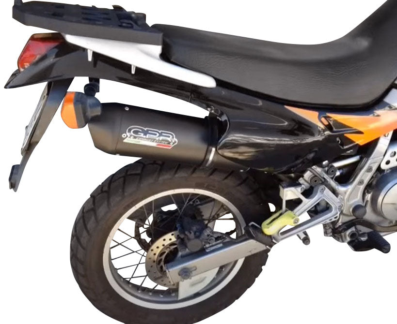 GPR Exhaust System Honda Dominator NX650 1998-2001, Furore Nero, Mid-Full System Exhaust Including Removable DB Killer