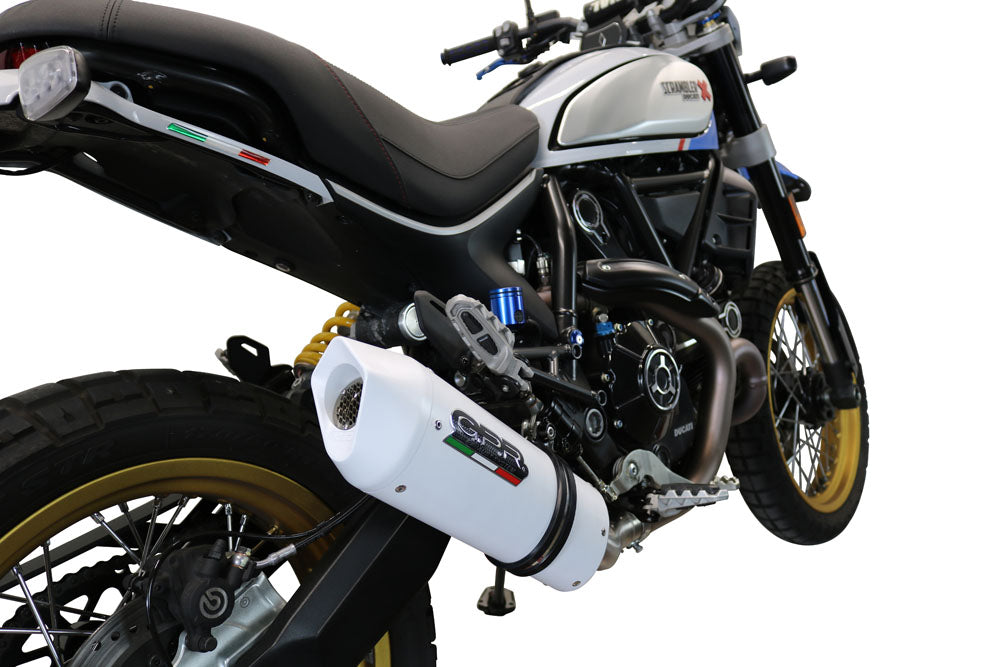 GPR Exhaust System Ducati Scrambler 800 Nightshift - Urban Motard 2021-2023, Albus Ceramic, Slip-on Exhaust Including Link Pipe and Removable DB Killer