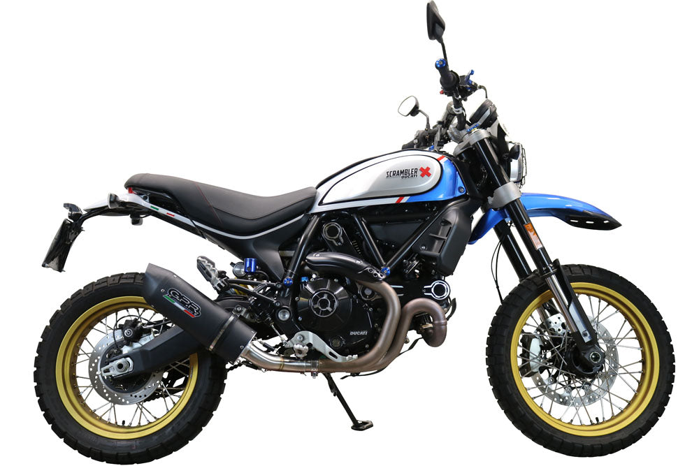 GPR Exhaust System Ducati Scrambler 800 Desert Sled - DS Fasthouse 2021-2023, Furore Poppy, Slip-on Exhaust Including Link Pipe and Removable DB Killer