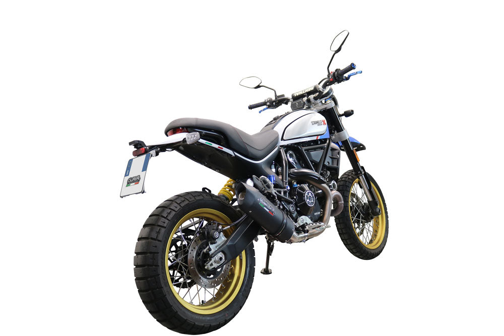 GPR Exhaust System Ducati Scrambler 800 Nightshift - Urban Motard 2021-2023, Furore Nero, Slip-on Exhaust Including Link Pipe and Removable DB Killer