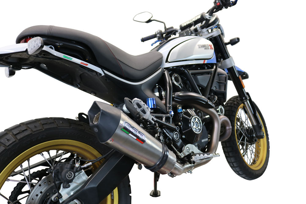 GPR Exhaust System Ducati Scrambler 800 Nightshift - Urban Motard 2021-2023, Gpe Ann. Titanium, Slip-on Exhaust Including Link Pipe and Removable DB Killer