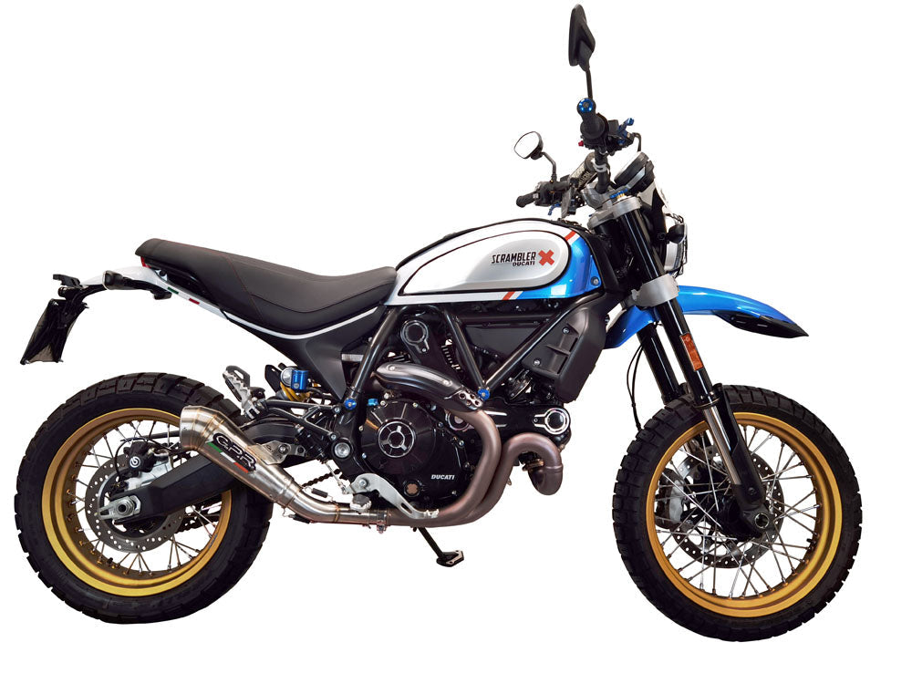 GPR Exhaust System Ducati Scrambler 800 Desert Sled - DS Fasthouse 2021-2023, Powercone Evo, Slip-on Exhaust Including Link Pipe and Removable DB Killer