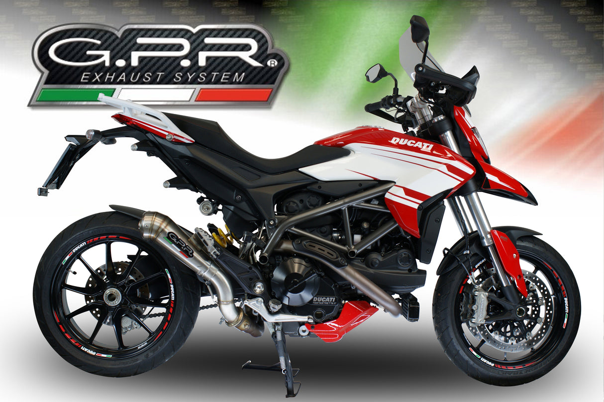 GPR Exhaust System Ducati Hyperstrada - Hypermotard 939 EURO 4 2016-2019, Powercone Evo, Slip-on Exhaust Including Link Pipe and Removable DB Killer