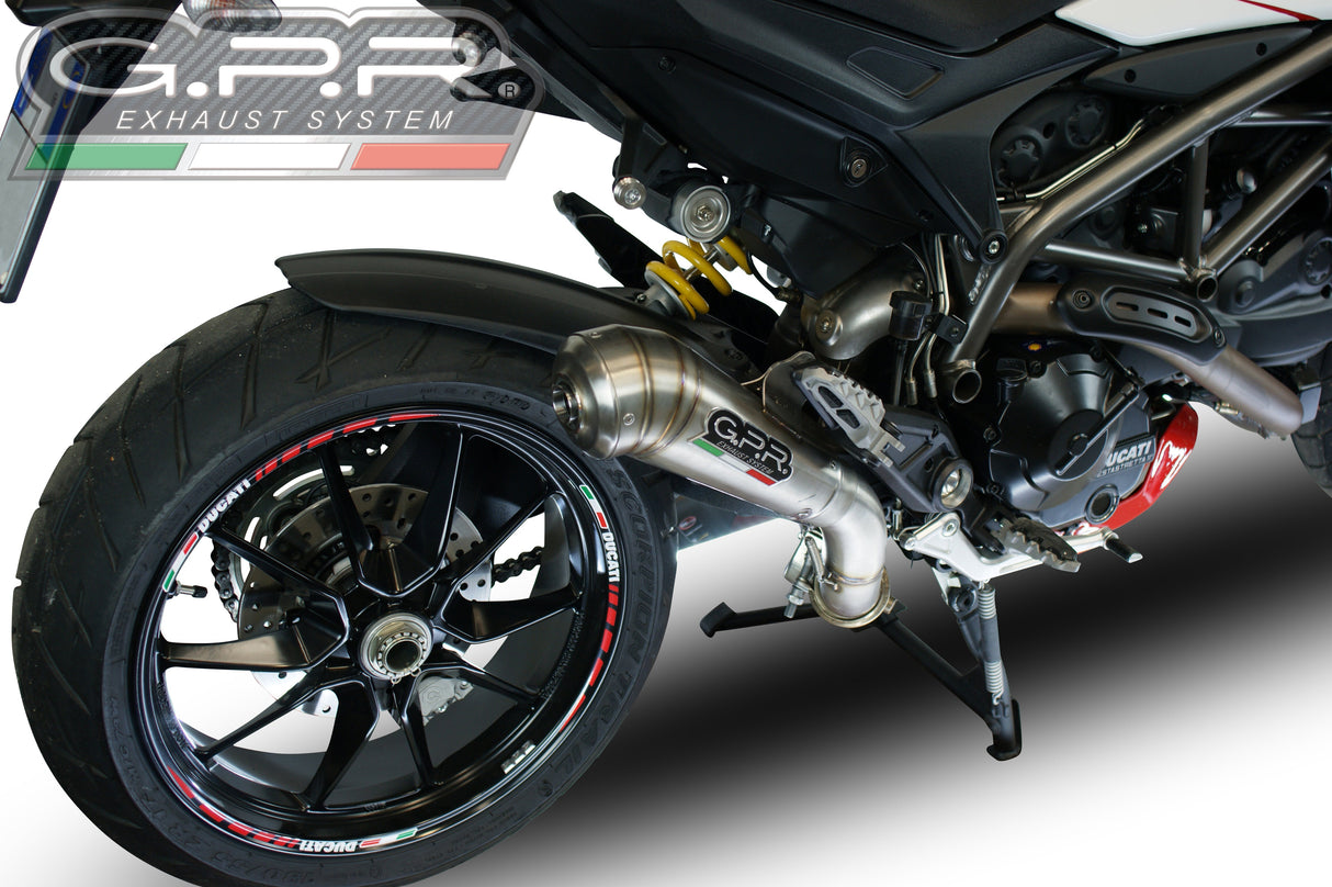 GPR Exhaust System Ducati Hyperstrada - Hypermotard 939 EURO 4 2016-2019, Powercone Evo, Slip-on Exhaust Including Link Pipe and Removable DB Killer