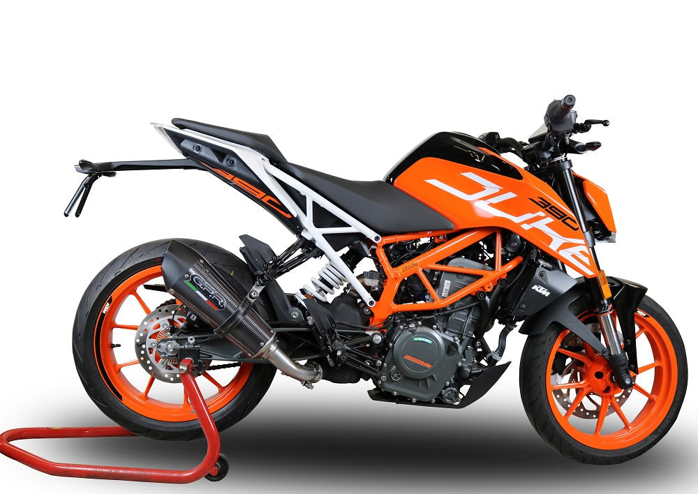 GPR Exhaust System Ktm RC 390 2017-2020, GP Evo4 Poppy, Slip-on Exhaust Including Removable DB Killer and Link Pipe