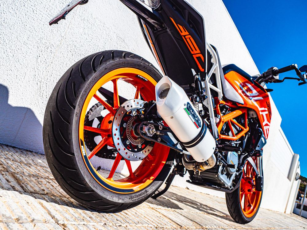 GPR Exhaust System Ktm Duke 125 2017-2020, Albus Evo4, Slip-on Exhaust Including Removable DB Killer and Link Pipe