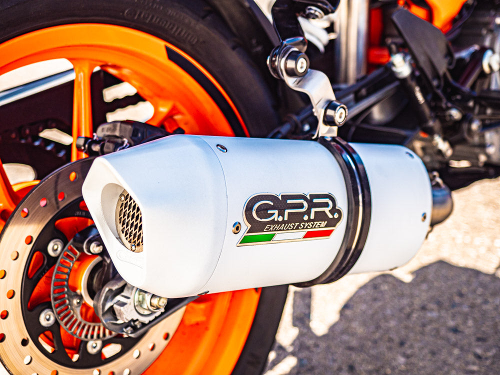 GPR Exhaust System Ktm RC 125 2017-2020, Albus Evo4, Slip-on Exhaust Including Removable DB Killer and Link Pipe