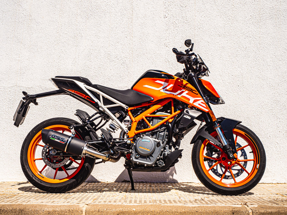 GPR Exhaust System Ktm Duke 200 2012-2016, Furore Poppy, Slip-on Exhaust Including Removable DB Killer and Link Pipe