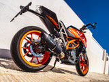 GPR Exhaust System Ktm Duke 390 2013-2016, Furore Nero, Slip-on Exhaust Including Removable DB Killer and Link Pipe