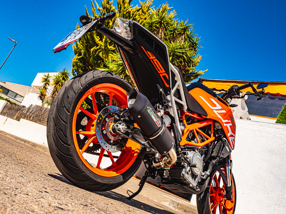 GPR Exhaust System Ktm Duke 125 2017-2020, Furore Evo4 Nero, Slip-on Exhaust Including Removable DB Killer and Link Pipe