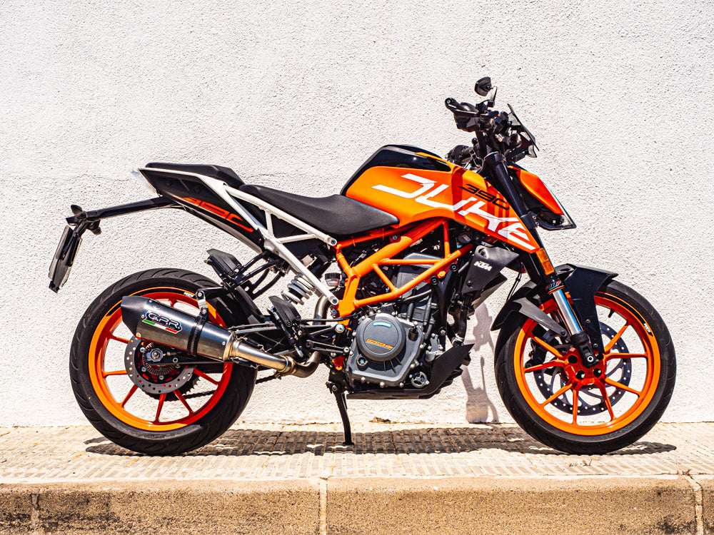 GPR Exhaust System Ktm Duke 250 2017-2020, GP Evo4 Poppy, Slip-on Exhaust Including Removable DB Killer and Link Pipe