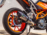 GPR Exhaust System Ktm Duke 390 2017-2020, GP Evo4 Poppy, Slip-on Exhaust Including Removable DB Killer and Link Pipe