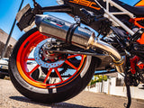 GPR Exhaust System Ktm RC 125 2017-2020, GP Evo4 Poppy, Slip-on Exhaust Including Removable DB Killer and Link Pipe