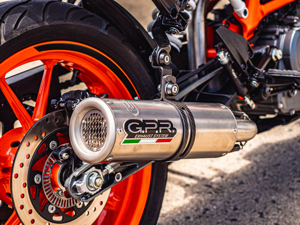 GPR Exhaust System Ktm RC 125 2017-2020, M3 Inox , Slip-on Exhaust Including Removable DB Killer and Link Pipe