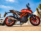 GPR Exhaust System Ktm Duke 250 2017-2020, M3 Titanium Natural, Slip-on Exhaust Including Removable DB Killer and Link Pipe