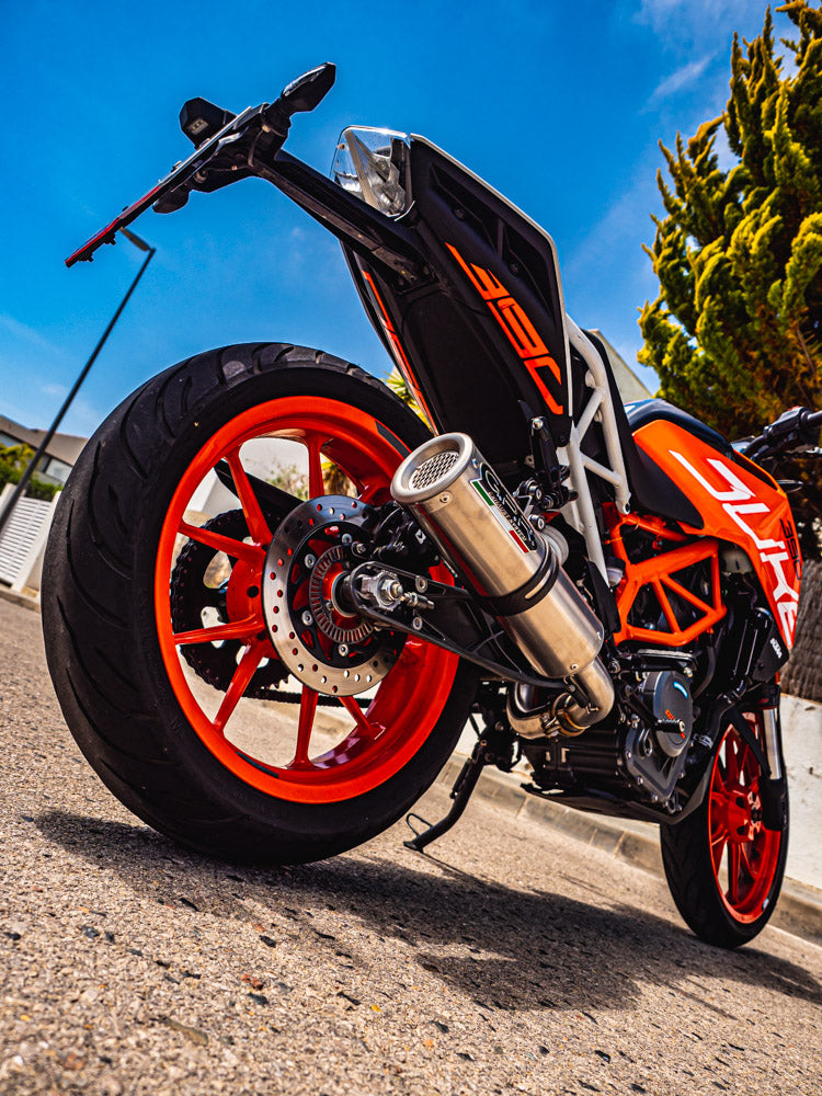 GPR Exhaust System Ktm RC 125 2017-2020, M3 Titanium Natural, Slip-on Exhaust Including Removable DB Killer and Link Pipe