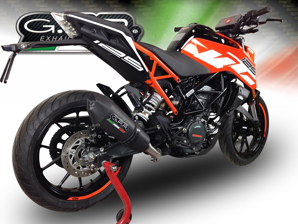 GPR Exhaust System Ktm Duke 390 2017-2020, GP Evo4 Black Titanium, Slip-on Exhaust Including Removable DB Killer and Link Pipe