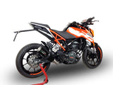 GPR Exhaust System Ktm Duke 250 2017-2020, M3 Black Titanium, Slip-on Exhaust Including Removable DB Killer and Link Pipe