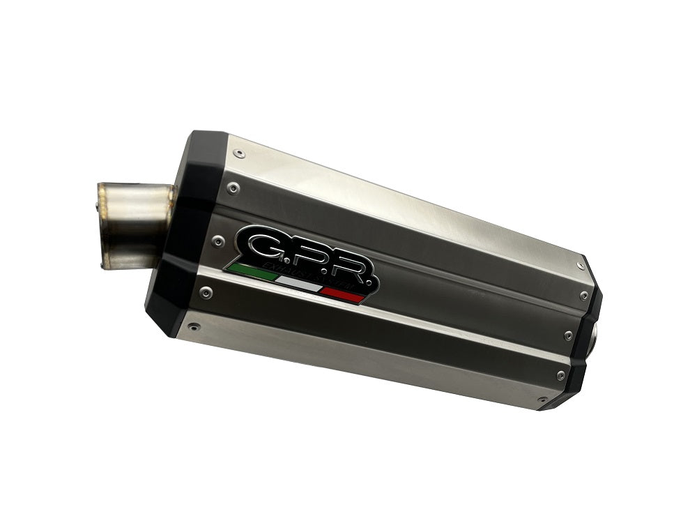 GPR Exhaust System Ktm Lc 8 Adventure 1090 2017-2020, DUNE Titanium, Slip-on Exhaust Including Removable DB Killer and Link Pipe